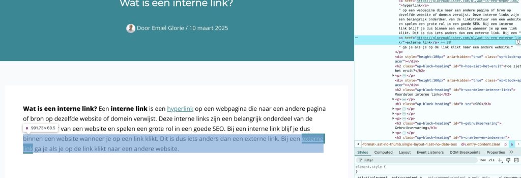 wat is een externe link