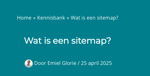 Screenshot van locatiegebaseerde breadcrumbs